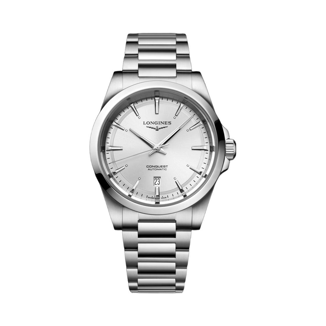 론진 콘퀘스트 오토매틱 41mm 스테인리스 스틸 선레이 실버(Longines Conquest Automatic 41mm Stainless Steel Sunray Silver)