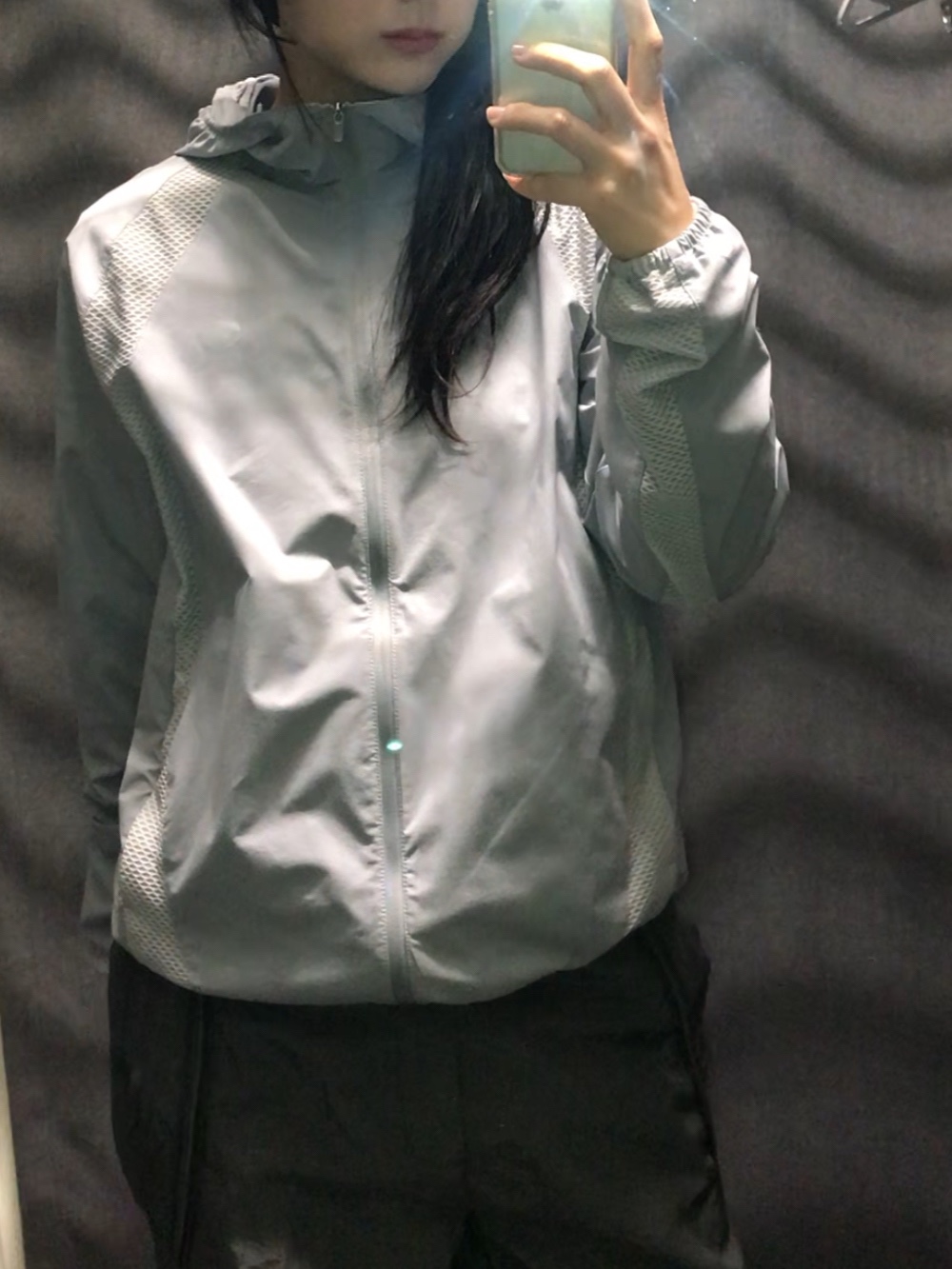 Sansan Gear Mesh Jacket Sky Blue - 25SS, Sansan Gear Piping Pants Warm Grey 착용 스타일 - 1
