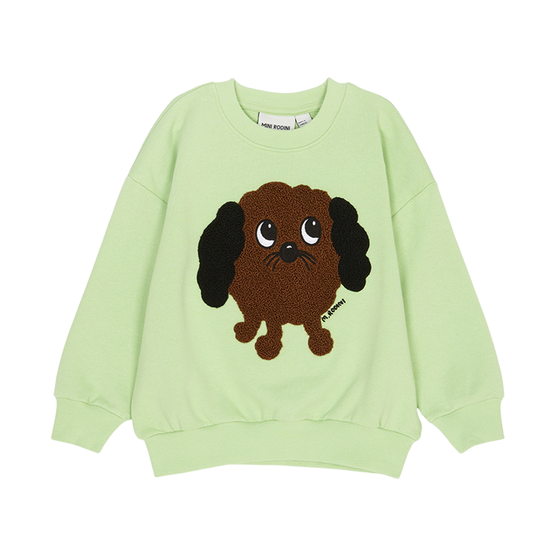 (키즈) 미니 로디니 도기스 스웨트셔츠 그린((Kids) Mini Rodini Doggies Sweatshirt Green)