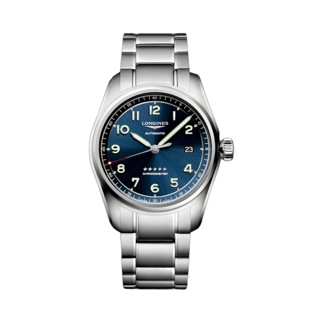 론진 스피릿 오토매틱 40mm 스테인리스 스틸 선레이 블루(Longines Spirit Automatic 40mm Stainless Steel Sunray Blue)