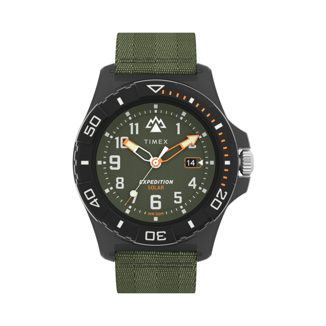 타이맥스 익스페디션 프리다이브 오션 46mm 리사이클드 패브릭 스트랩 워치 그린(Timex Expedition Freedive Ocean 46mm Recycled Fabric Strap Watch Green)