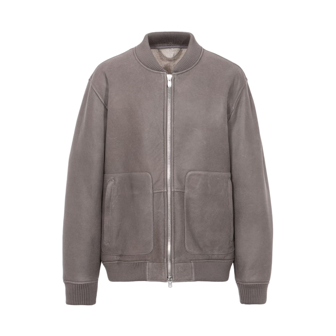 BC293ZA053 Beanpole Sheepskin MA-1 Jacket Gray