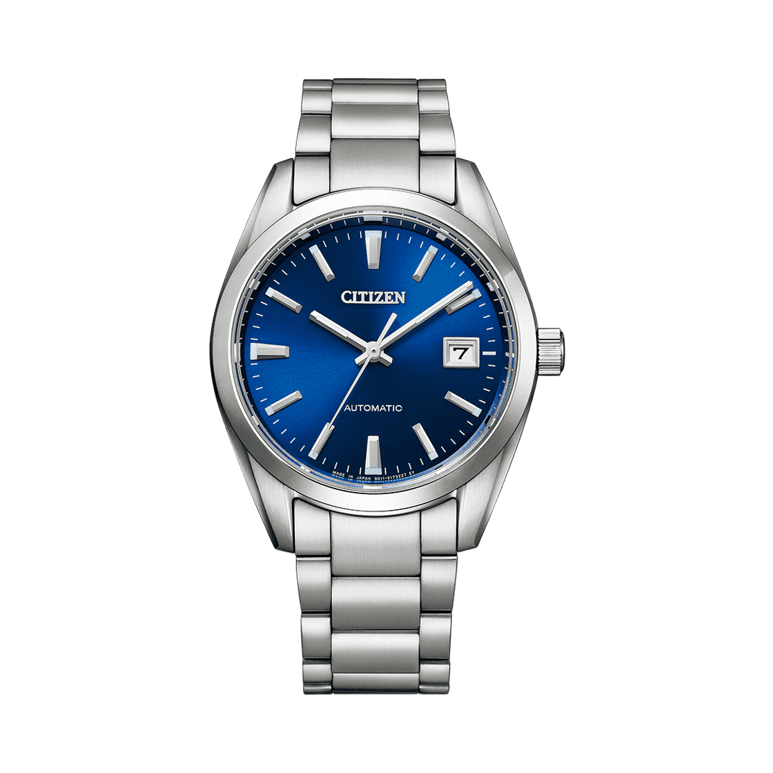 시티즌 오토매틱 38mm 스테인리스 스틸 블루 실버(Citizen Automatic 38mm Stainless Steel Blue Silver) - 1