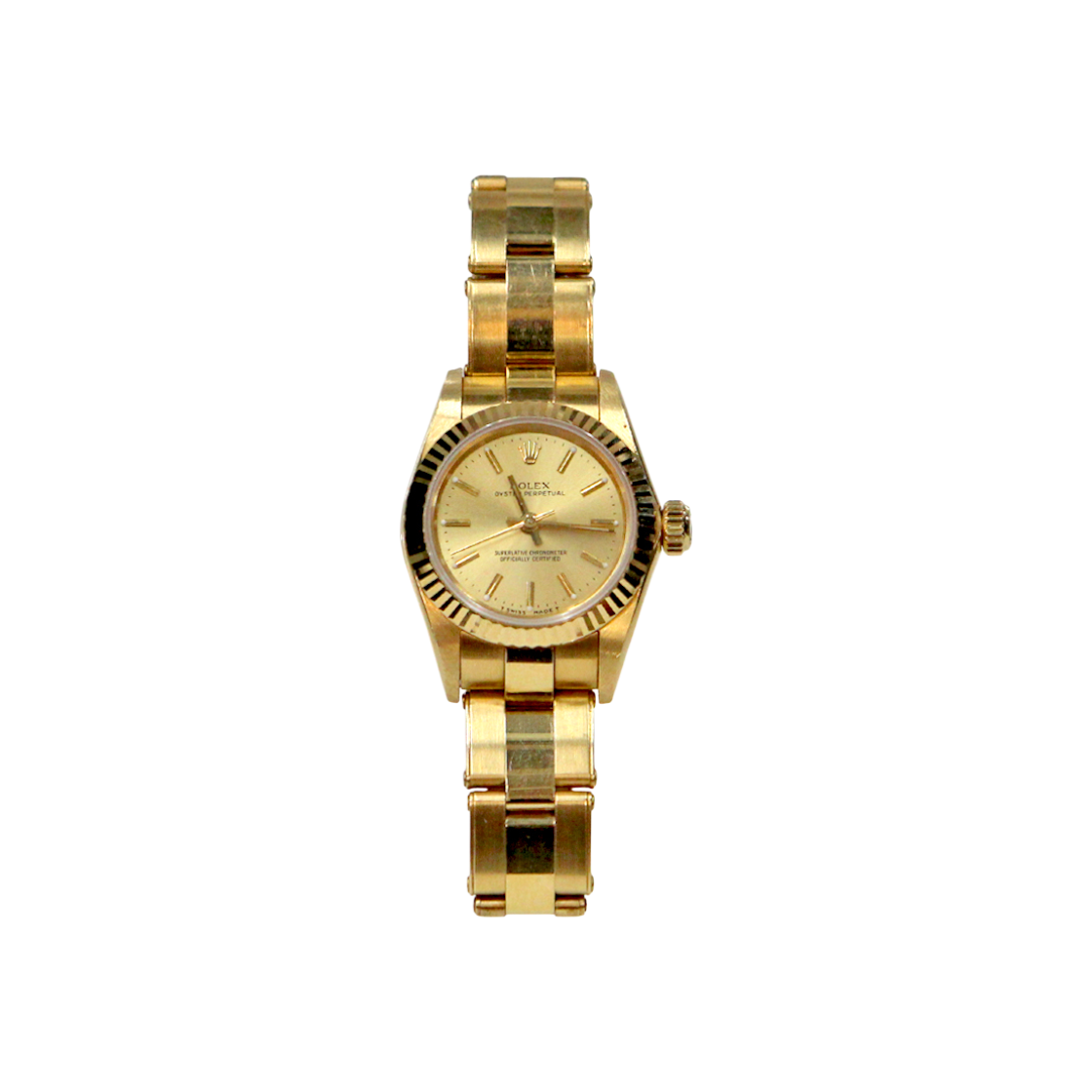 롤렉스 26mm 오이스터 퍼페츄얼 18k 골드 오토메틱 시계 C-B45989(Rolex 26mm Oyster Perpetual 18K Gold Automatic Watch C-B45989)