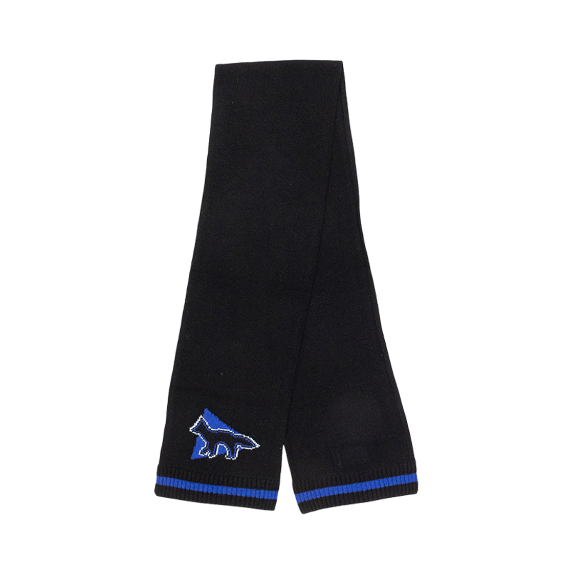 5743287917-P198 Maison Kitsune x And Wander Knit Stole Black