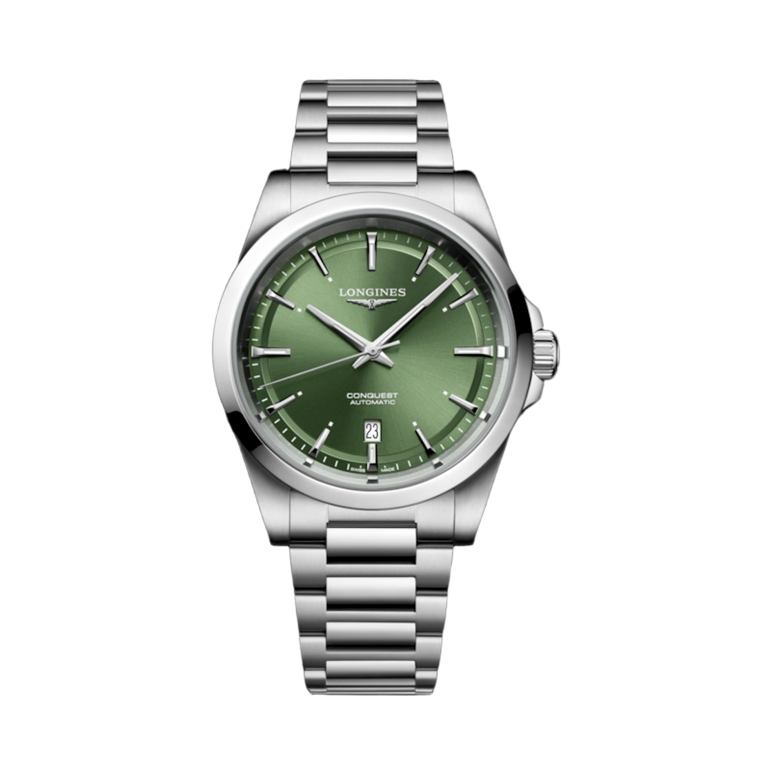 론진 콘퀘스트 오토매틱 41mm 스테인리스 스틸 그린(Longines Conquest Automatic 41mm Stainless Steel Green)