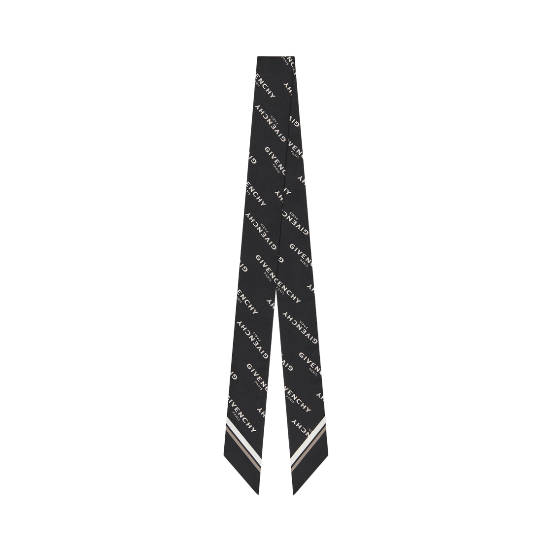 (W) 지방시 실크 쉐도우 바이컬러 방도 블랙((W) Givenchy Shadow Bicolor Bandeau in Silk Black)