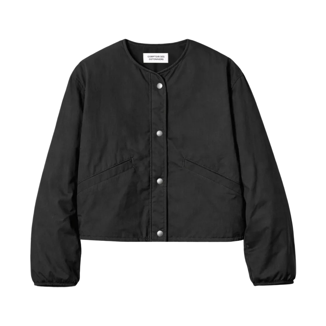 (W) 유니클로 x 꼼뜨와 데 꼬또니 코튼 블렌드 패디드 자켓 블랙((W) Uniqlo x Comptoir des Cotonniers Cotton Blend Padded Jacket Black)
