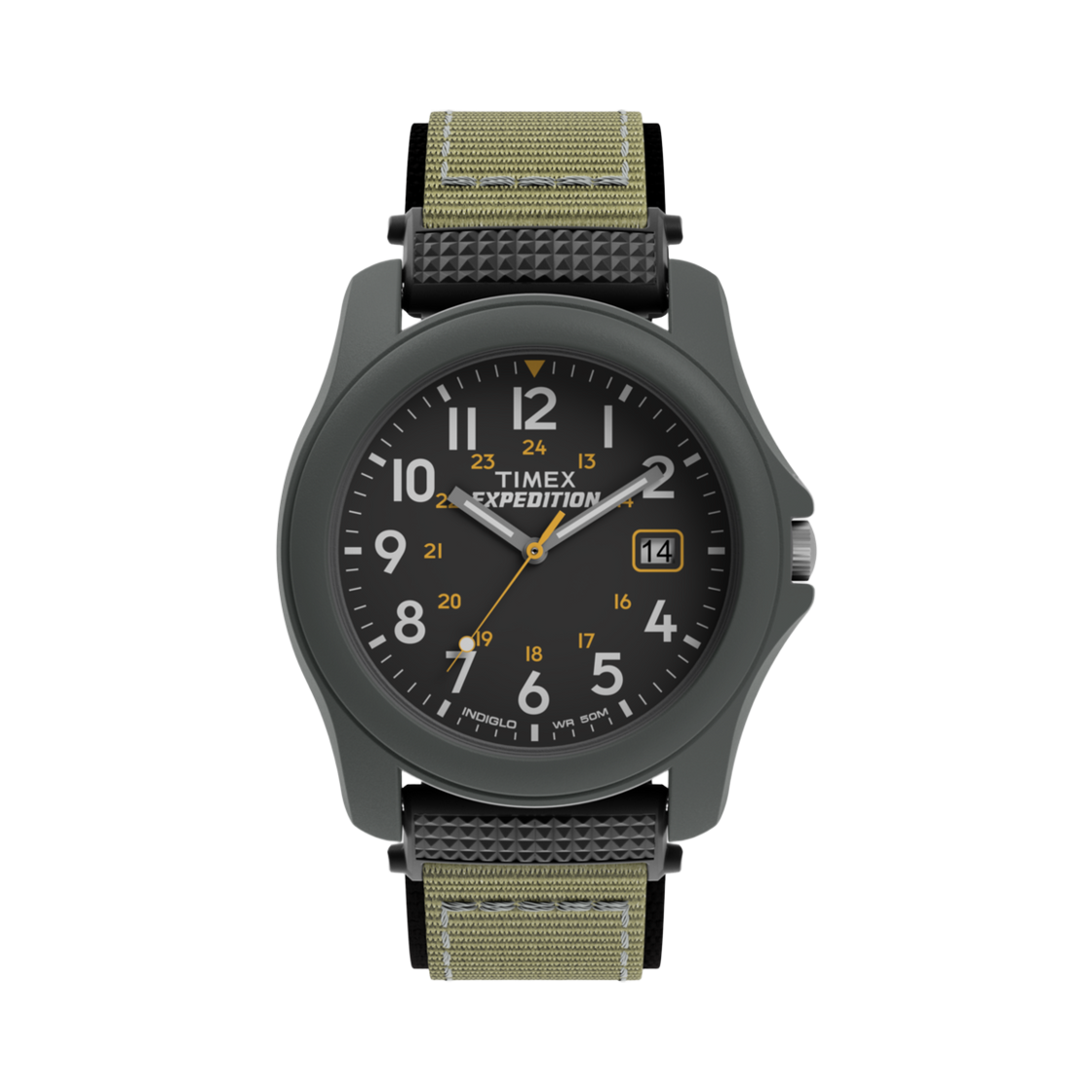 타이맥스 익스페디션 캠퍼 39mm 패브릭 스트랩 워치 그린 블랙(Timex Expedition Camper 39mm Fabric Strap Watch Green Black) - 1