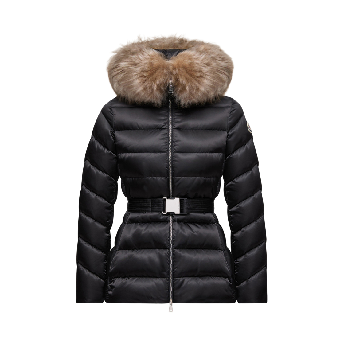 (W) 몽클레르 큐피돈 후드 시어링 트리밍 쇼트 다운 자켓 블랙 베이지 - 25FW((W) Moncler Cupidone Hooded Shearing Trim Short Down Jacket Black Beige - 25FW) - 1