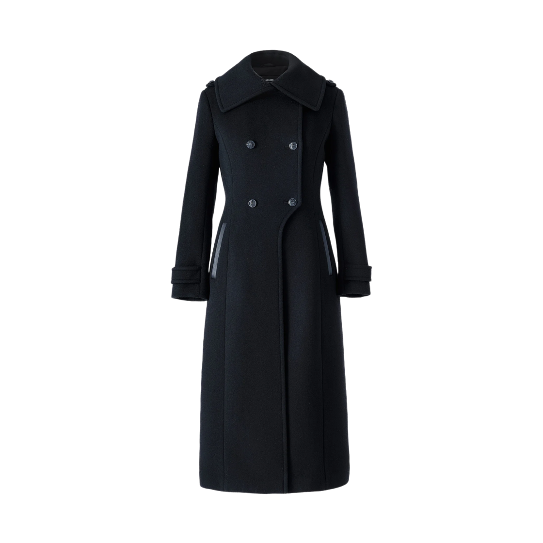 (W) 맥카지 엘로디 더블 페이스 울 테일러드 코트 블랙((W) Mackage Elodie Double Face Wool Tailored Coat Black)