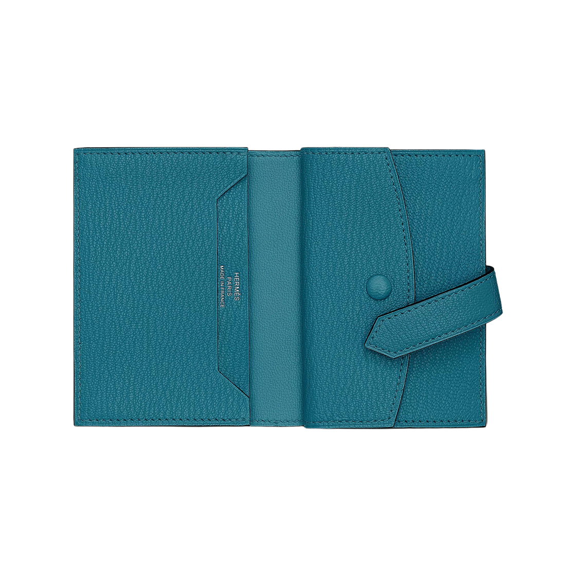 에르메스 베안 미니 월렛 미조레 고트스킨 & 팔라듐 하드웨어 뉴 블루 진(Hermes Bearn Mini Wallet Mysore Goatskin & Palladium New Bleu Jean) - 2