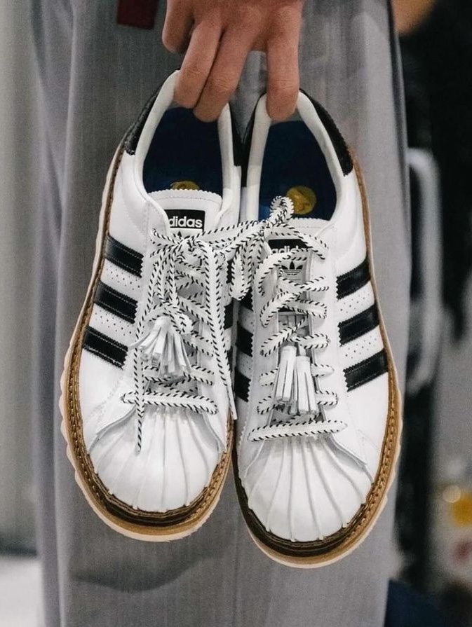 Adidas x BAPE x Edison Chen Clot Superstar Off White Branch, Adidas x Clot Superstar Core Black Cloud White 착용 스타일 - 2