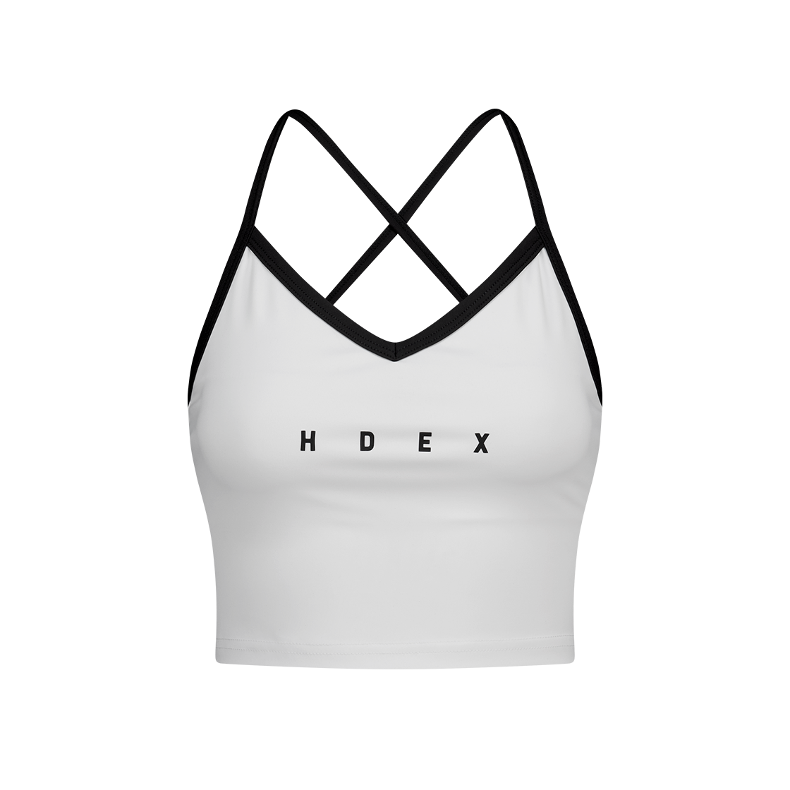 H253WCSBT010WH HDEX Light Support Daily Crop Bra Top White