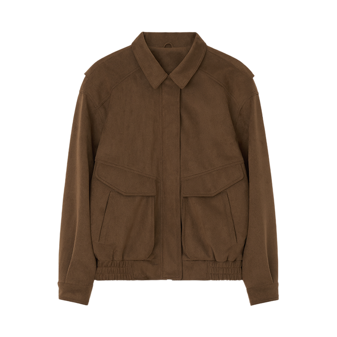 지비에이치 어페럴 팍스 스웨이드 봄버 / 브라운