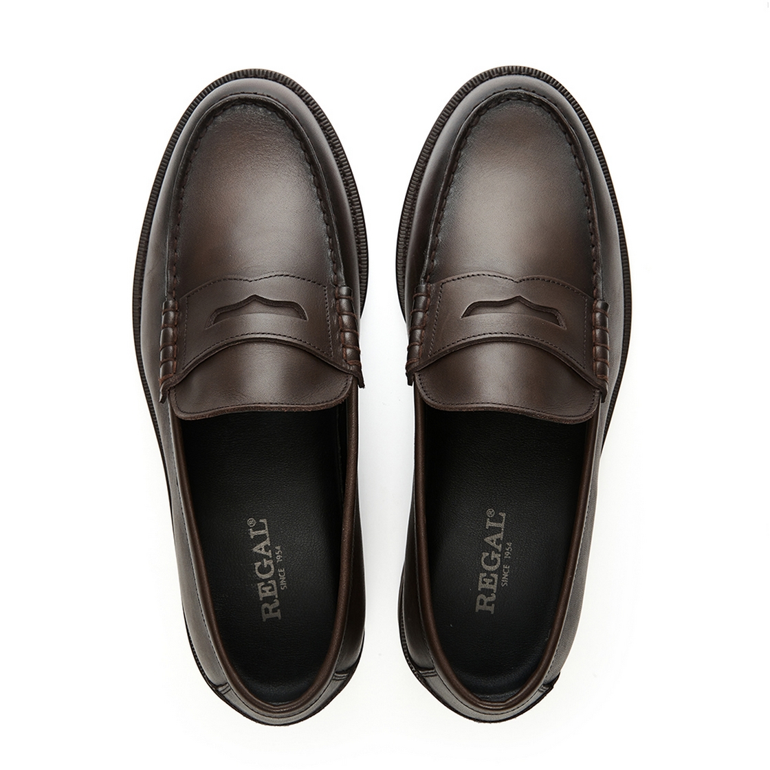 리갈 남성 경량 소가죽 페니로퍼 브라운(REGAL Men’s Lightweight Cowhide Penny Loafers Brown) - 4