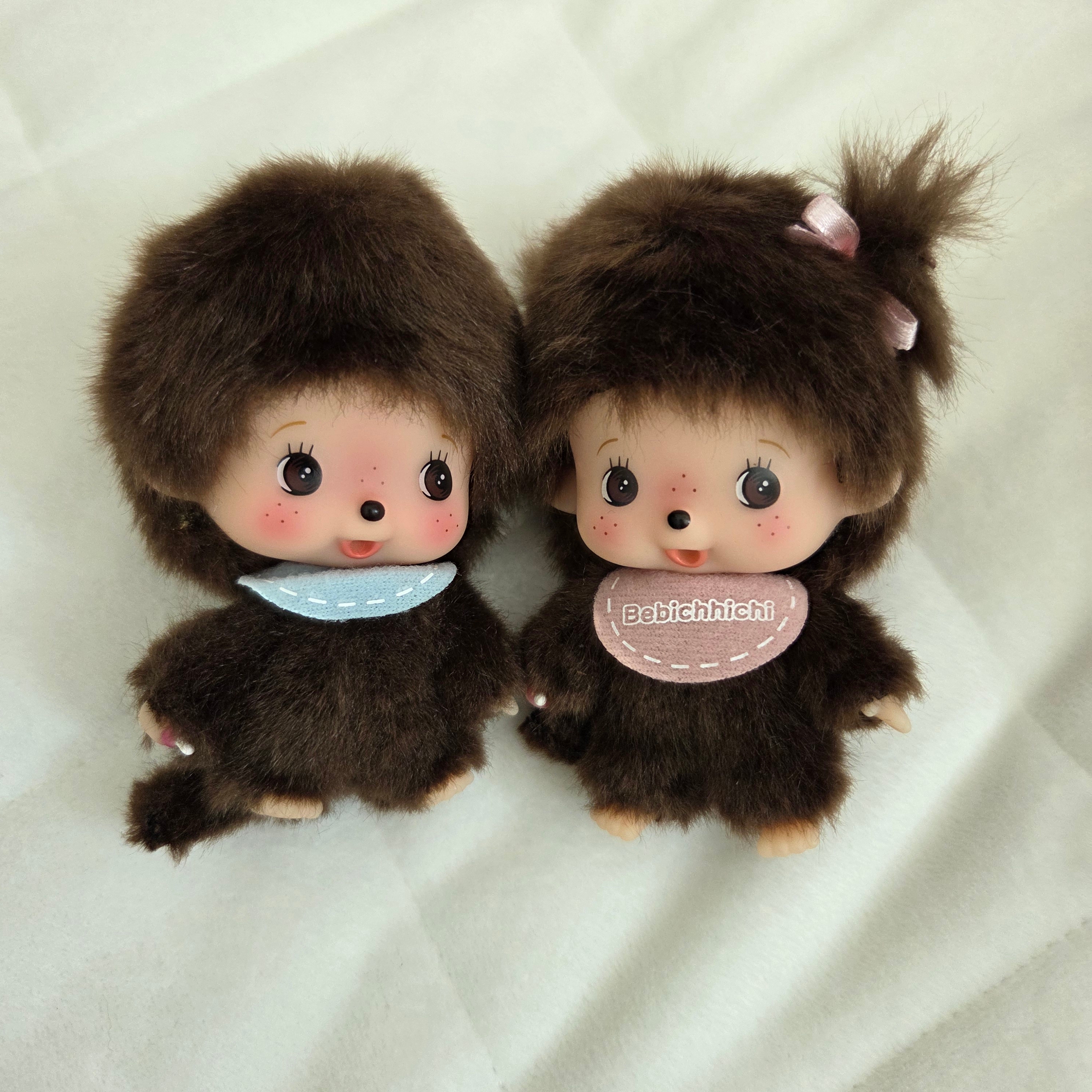 Monchhichi Bebichhichi Bighead SS Girl Key Chain Pink 착용 스타일