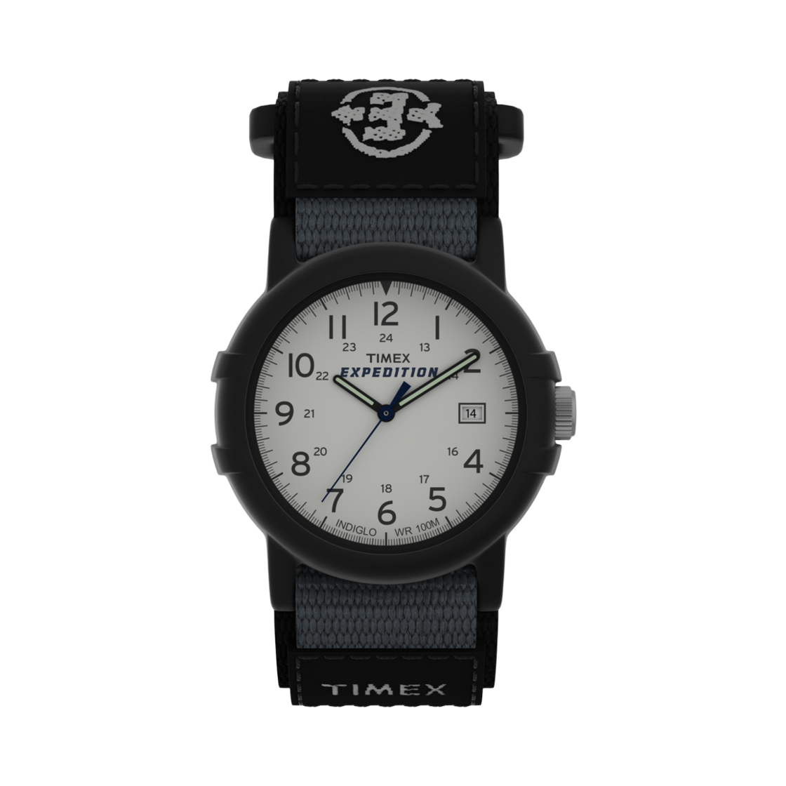 타이맥스 익스페디션 캠퍼 38mm 패브릭 스트랩 워치 블랙 화이트(Timex Expedition Camper 38mm Fabric Strap Watch Black White)