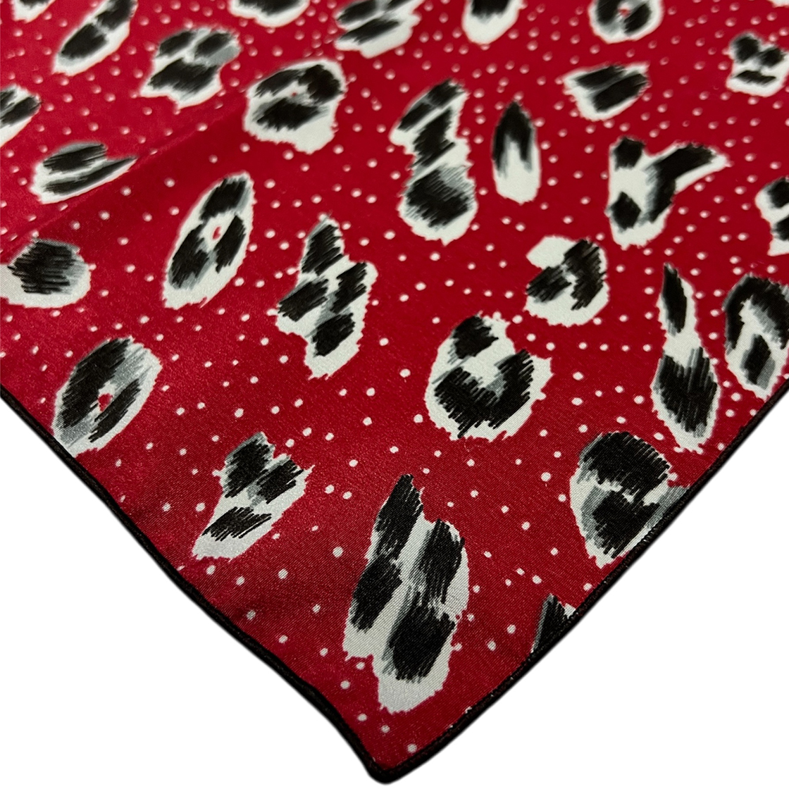 원사이즈핏츠올 루즈 레드 브라운 레오파트 스카프(onesizefitsall loose red brown leopard scarf) - 2