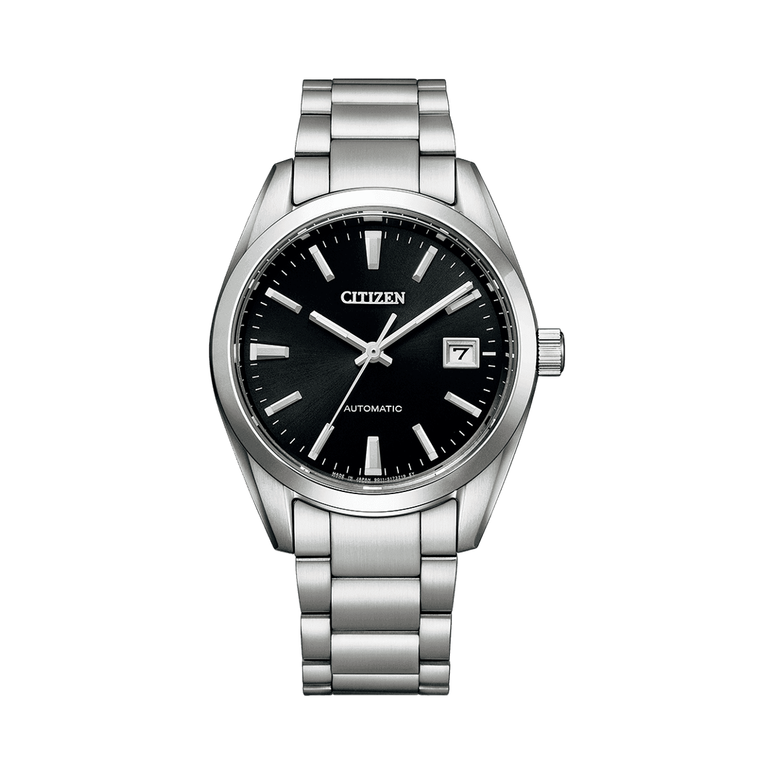 시티즌 오토매틱 38mm 스테인리스 스틸 블랙 실버(Citizen Automatic 38mm Stainless Steel Black Silver) - 1