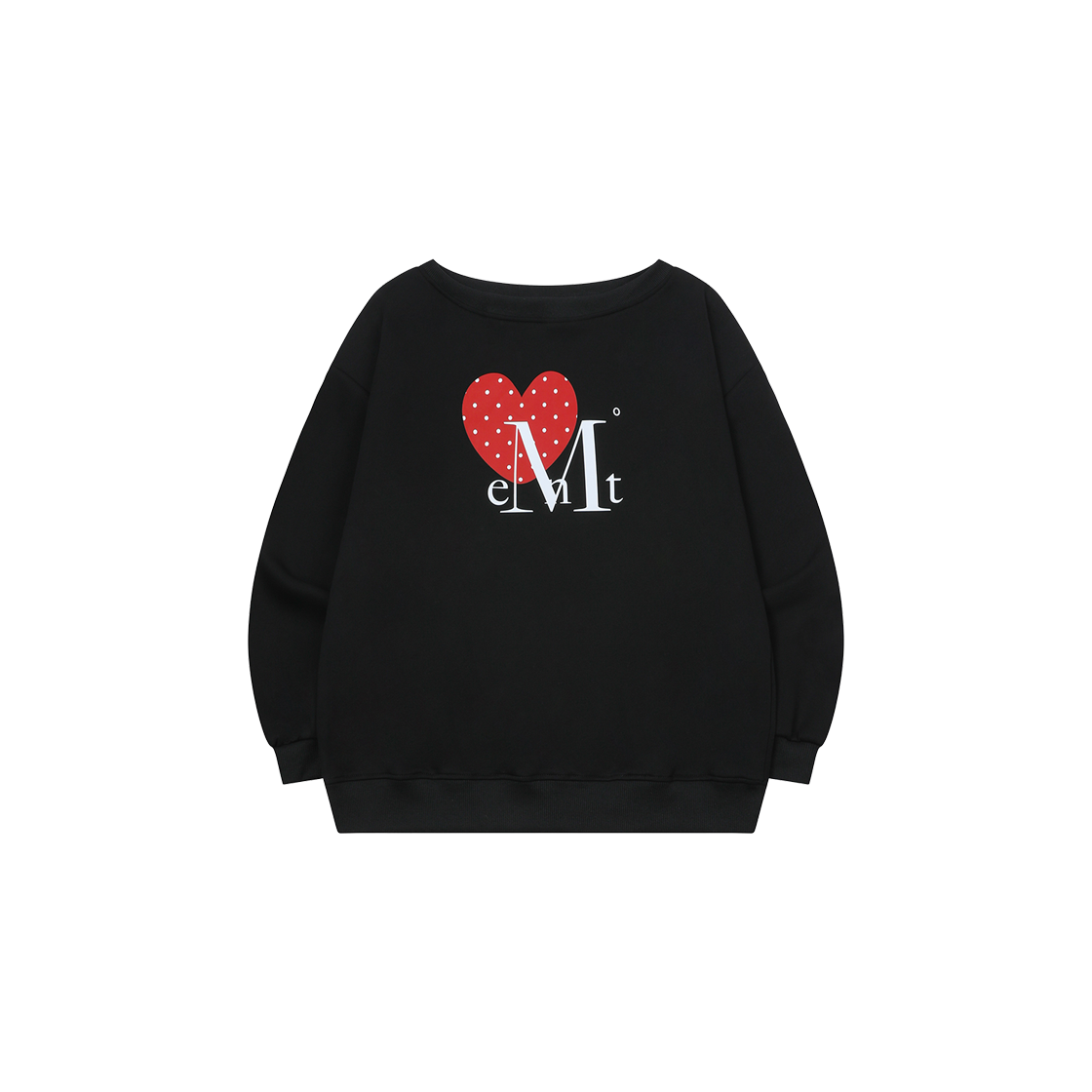 P0000BHB MUCENT Moa Dot Heart Logo One Shoulder MTM (2Color) Black