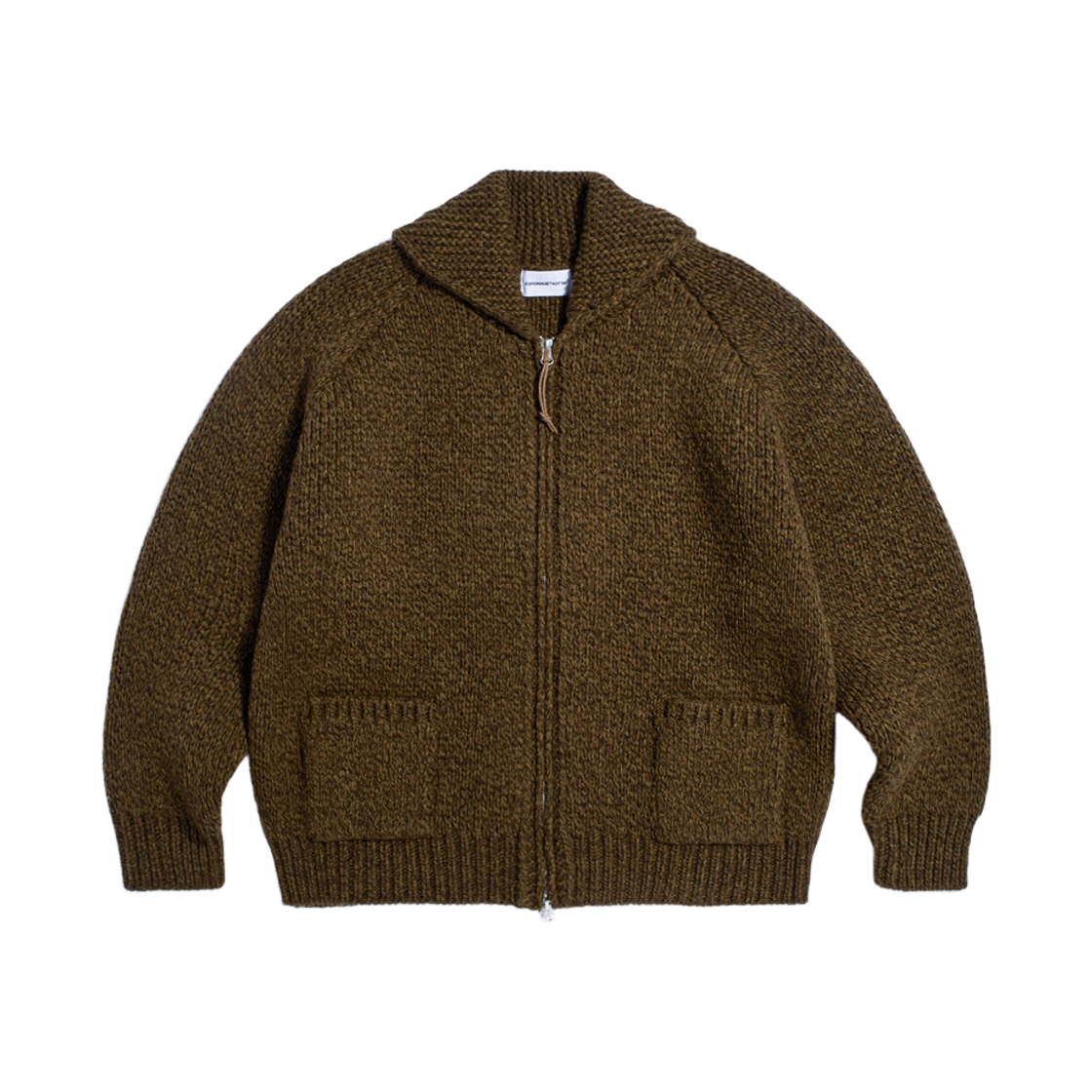 에스피오나지 멜란지 코위찬 헤비 가디건 브라운(Espionage Melange Cowichan Heavy Cardigan Brown)