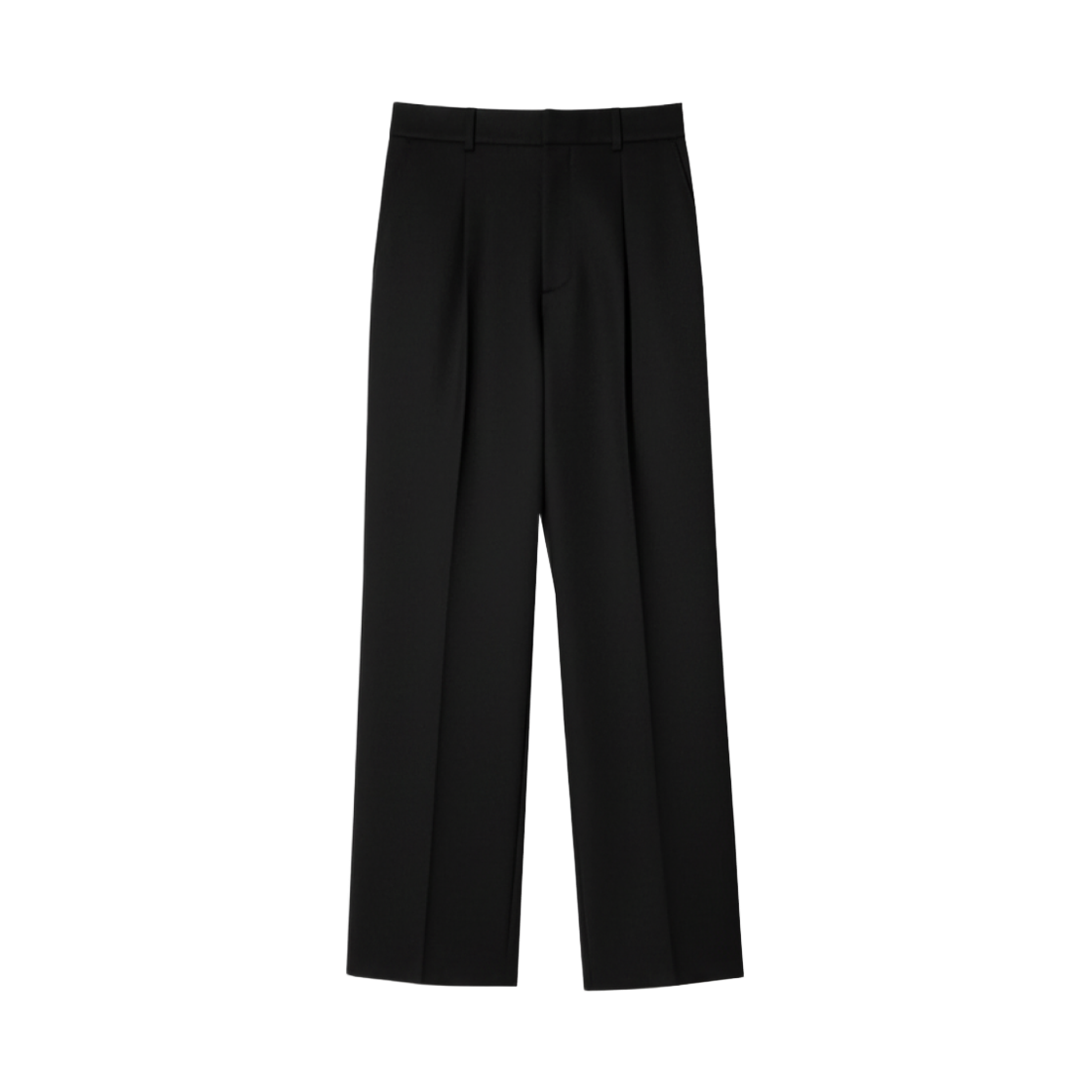 482165-09 (W) Uniqlo Tuck Wide Pants Tall Black - JP
