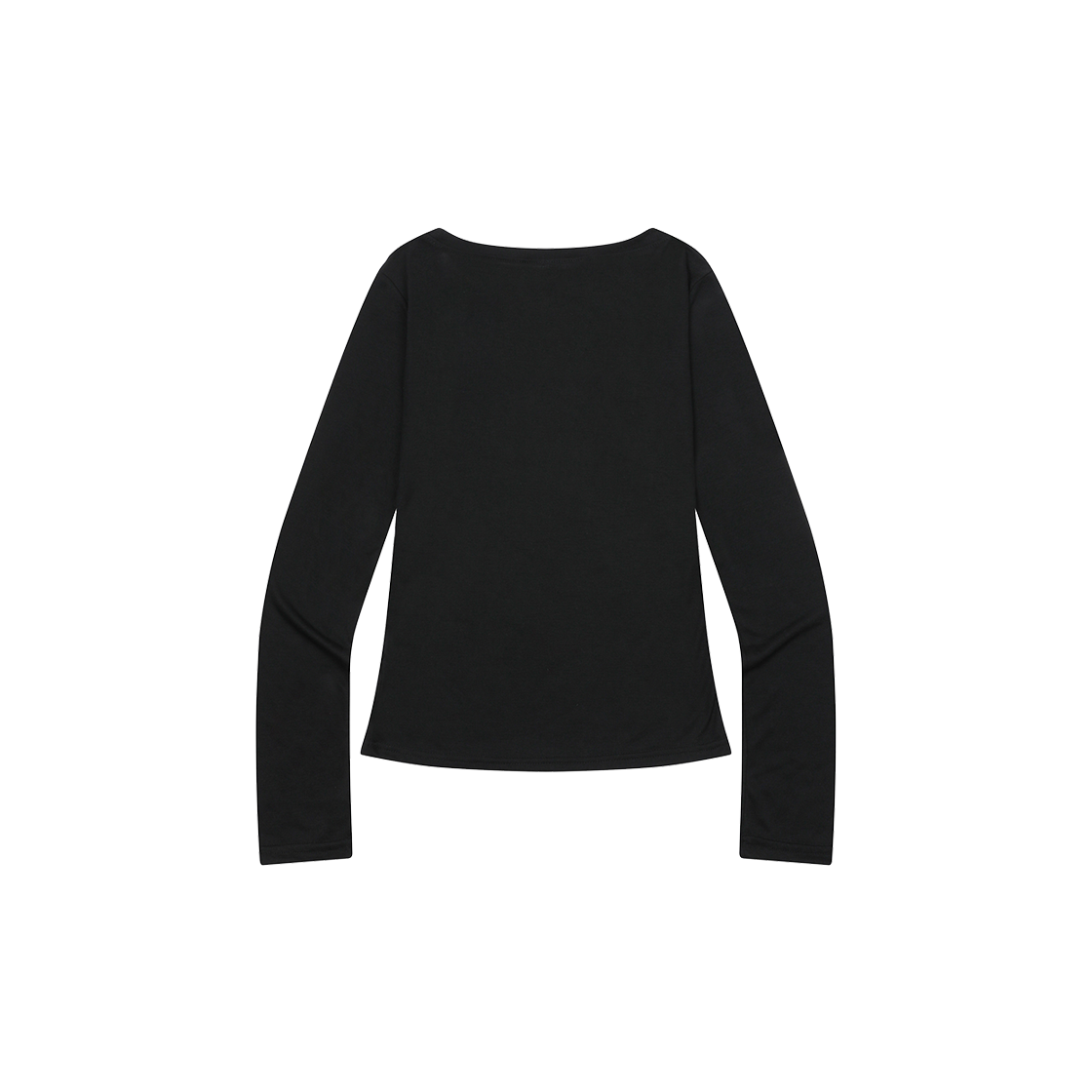 무센트 메인 심볼 배색 시스루 긴팔 티 (3컬러) 블랙(MUCENT Main Symbol See Through T (3Color) Black) - 2