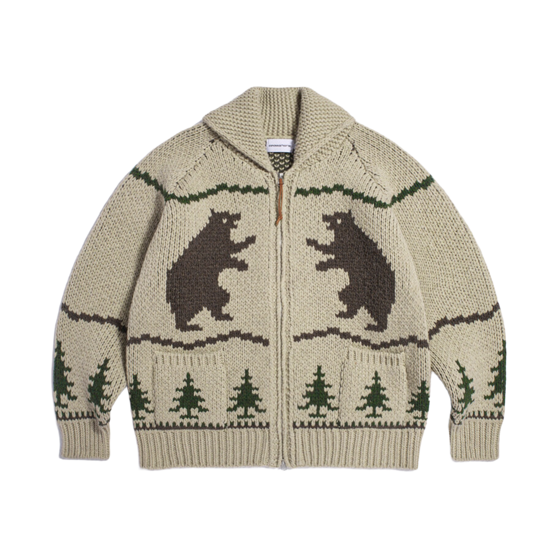 에스피오나지 코위찬 헤비 가디건 그리즐리 베어 베이지(Espionage Cowichan Heavy Cardigan Grizzly Bear Beige)