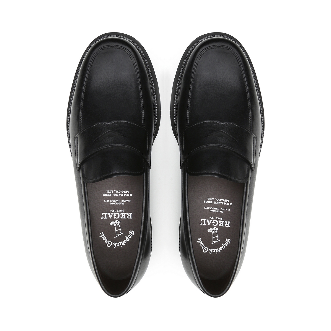 리갈 남성 소프트레더 오버솔 페니로퍼 블랙(REGAL Men’s Soft Leather Oversole Penny Loafers Black) - 4