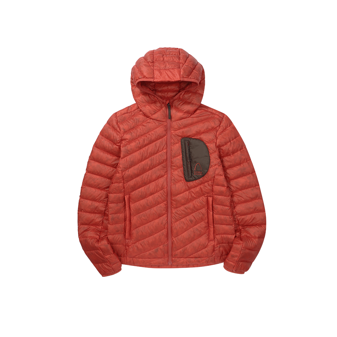 N5322SDJ91RED SIERRA DESIGNS W ROSA Lightweight Goose Down Hooded Jacket RED