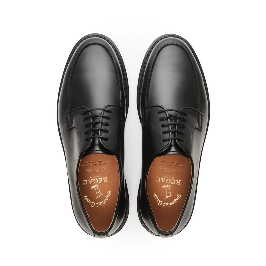 리갈 남성 굿이어 U팁 더비 슈즈 블랙(REGAL Men’s Goodyear U-Tip Derby Shoes Black) - 4