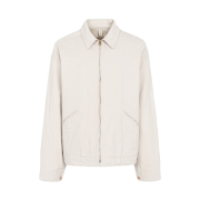Comoli Cotton Twill Zip Short Jacket Ivory - 25AW