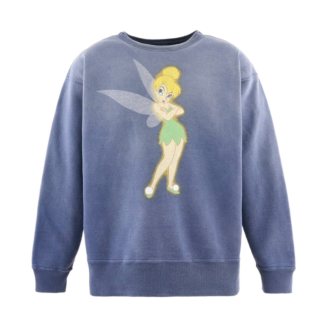 세인트 마이클 x 디즈니 크루넥 스웨트 팅커벨 네이비 - 26SS