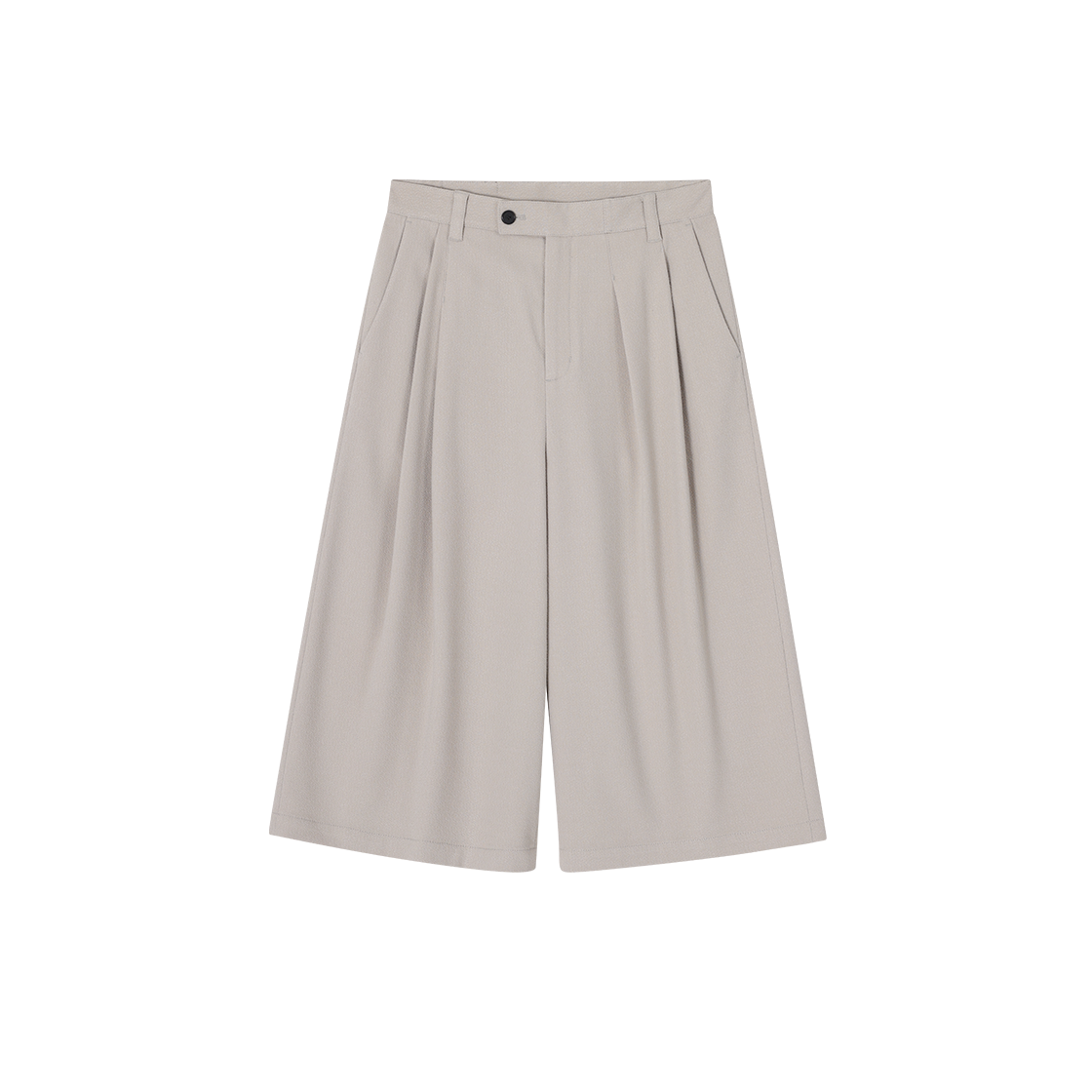SI2PT209BE SONGZIO HOMME Asymmetric Fold Crop Wide Pants Beige