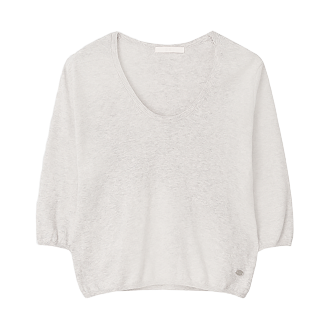 지비에이치 어페럴 캐시미어 하프 니트 / 라이트 멜란지 그레이