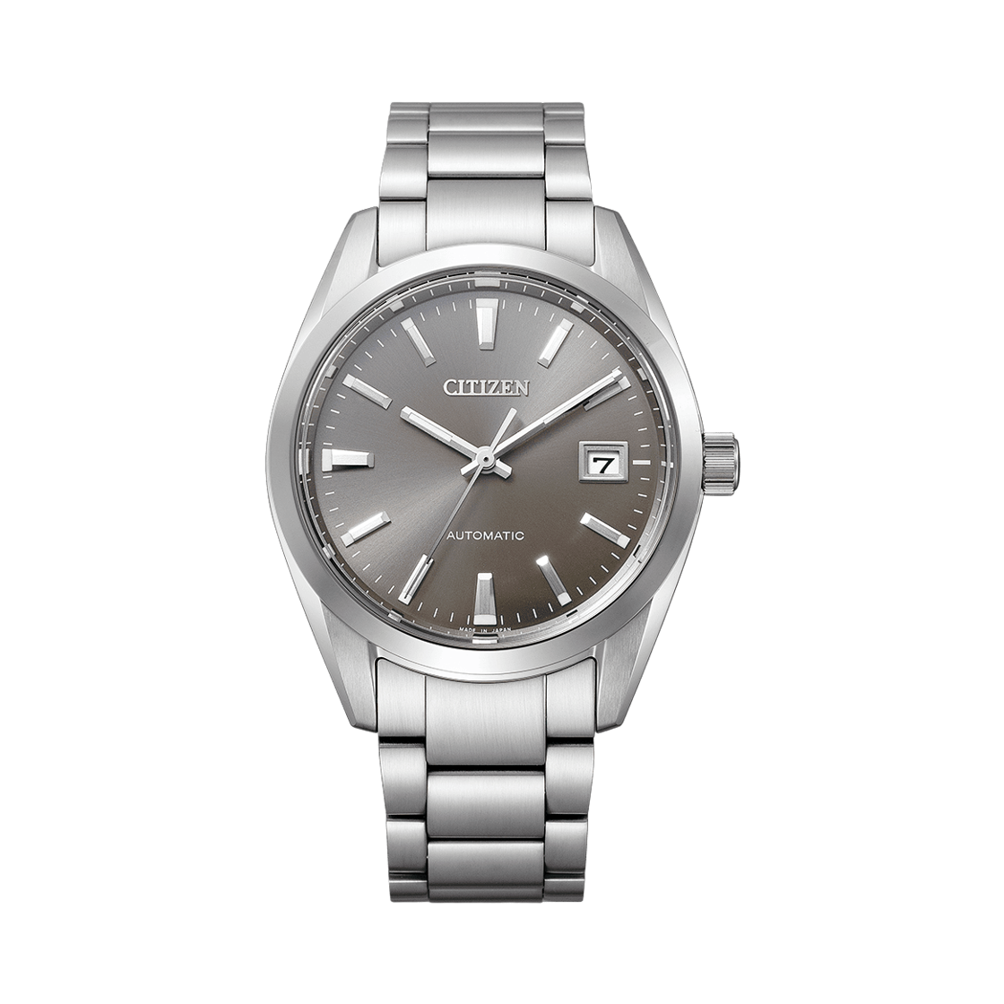 시티즌 오토매틱 38mm 스테인리스 스틸 그레이 실버(Citizen Automatic 38mm Stainless Steel Gray Silver)