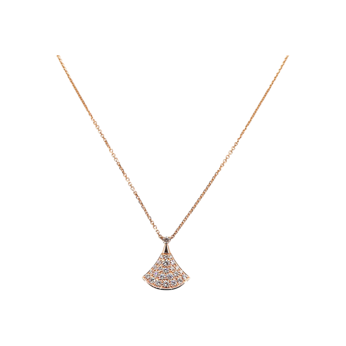 ITR459PAQIBL Bulgari Diva's Dream Pave Necklace in Rose Gold 351051
