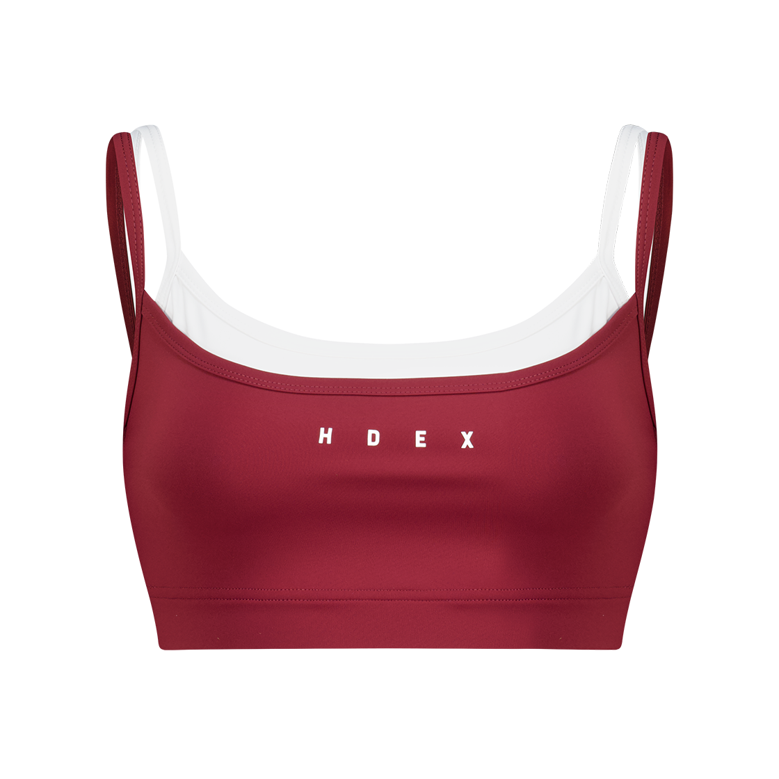 H253WCSBT02CRD HDEX Light Support Layered Bra Top Cherry Red
