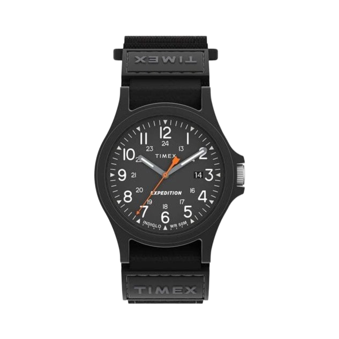 타이맥스 아카디아 데이트 40mm 패브릭 스트랩 워치 블랙(Timex Acadia Date 40mm Fabric Strap Watch Black)