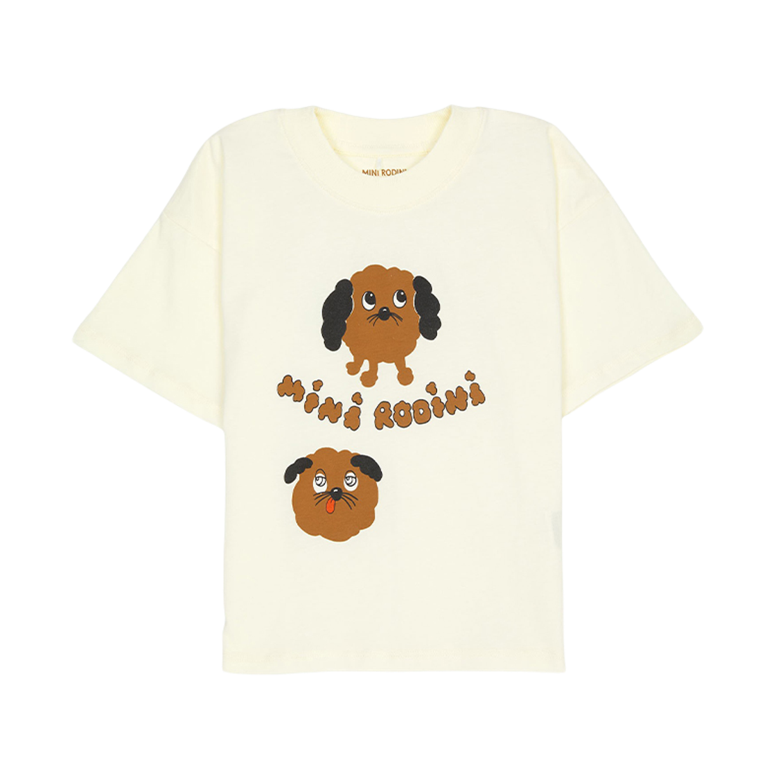 (키즈) 미니 로디니 숏 슬리브 티셔츠 화이트((Kids) Mini Rodini Short Sleeve T-Shirt White)