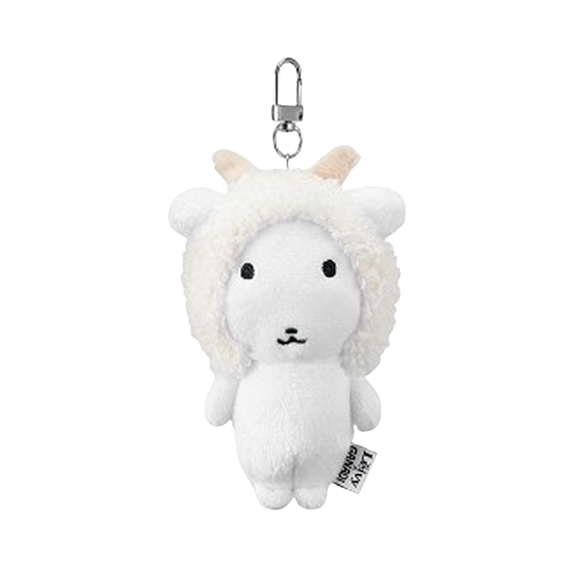 가나디 x 레이비 인형 키링 화이트(Ganadi x Leivy Plush Keyring White)