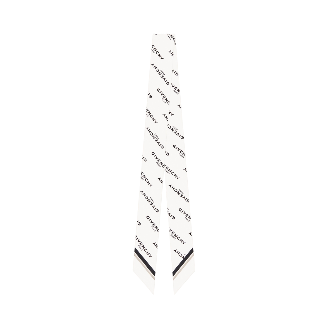 BG00P3G002-100 (W) Givenchy Shadow Bicolor Bandeau in Silk White