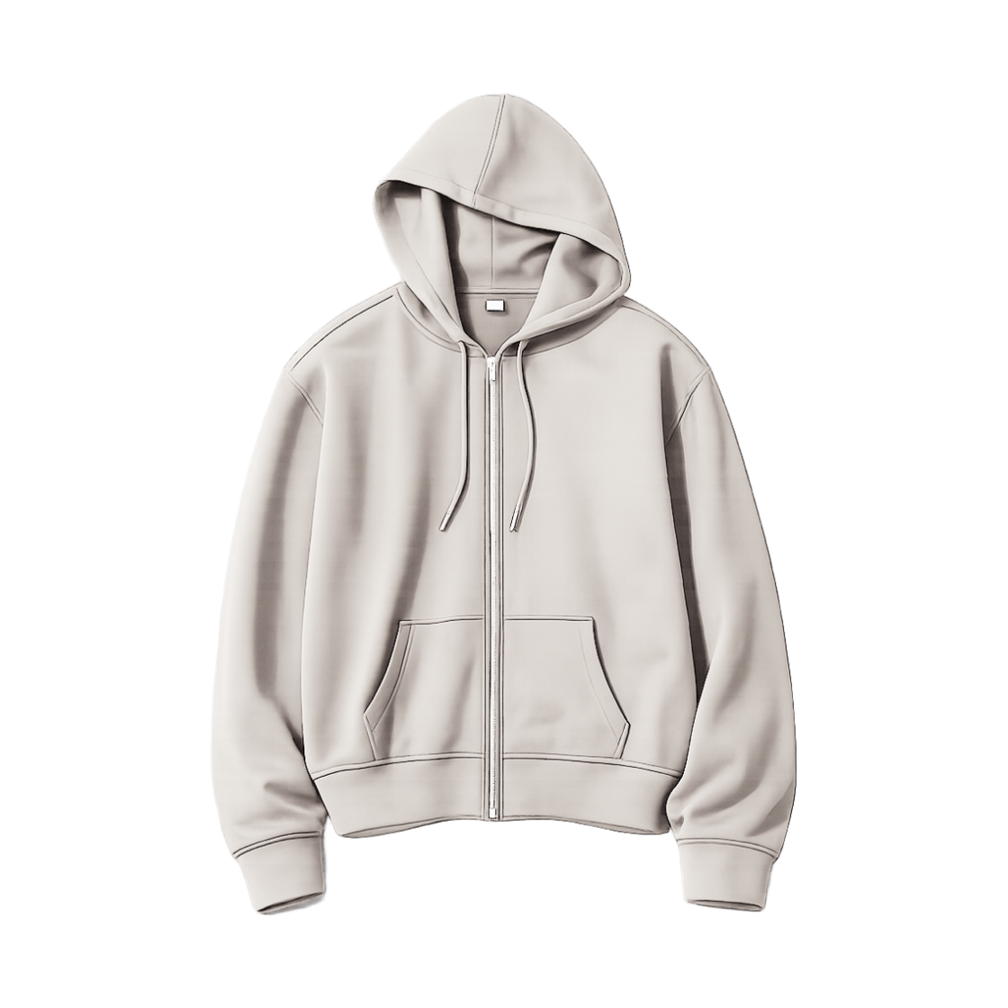 (W) 유니클로 드라이 스웨트 풀집 후드 내츄럴 - JP((W) Uniqlo Dry Sweat Full Zip Hoodie Natural - JP) - 1