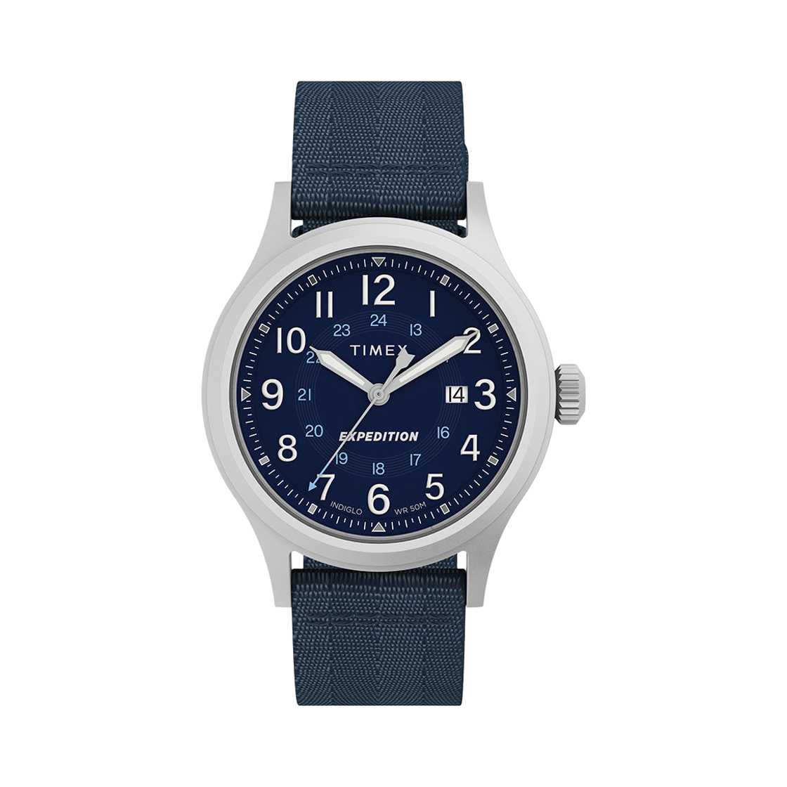 타이맥스 익스페디션 노스 시에라 데이트 40mm 패브릭 스트랩 워치 블루(Timex Expedition North Sierra Date 40mm Fabric Strap Watch Blue)
