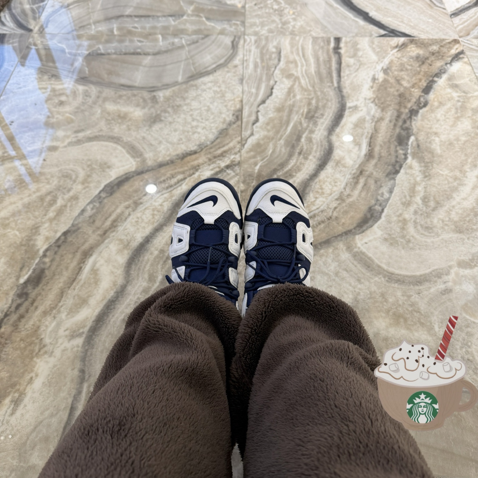 Nike x Drake Nocta CS Pants Baroque Brown Summit White - Asia, Nike Air More Uptempo 96 White Midnight Navy 착용 스타일