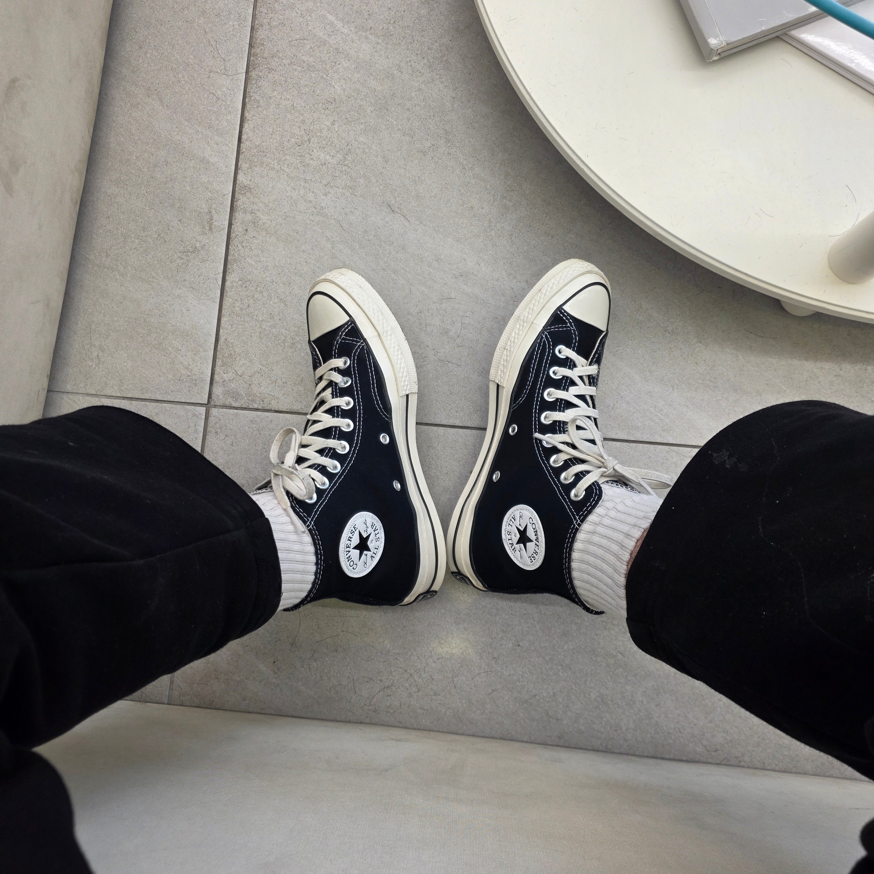 Converse Chuck 70 Hi Black 착용 스타일