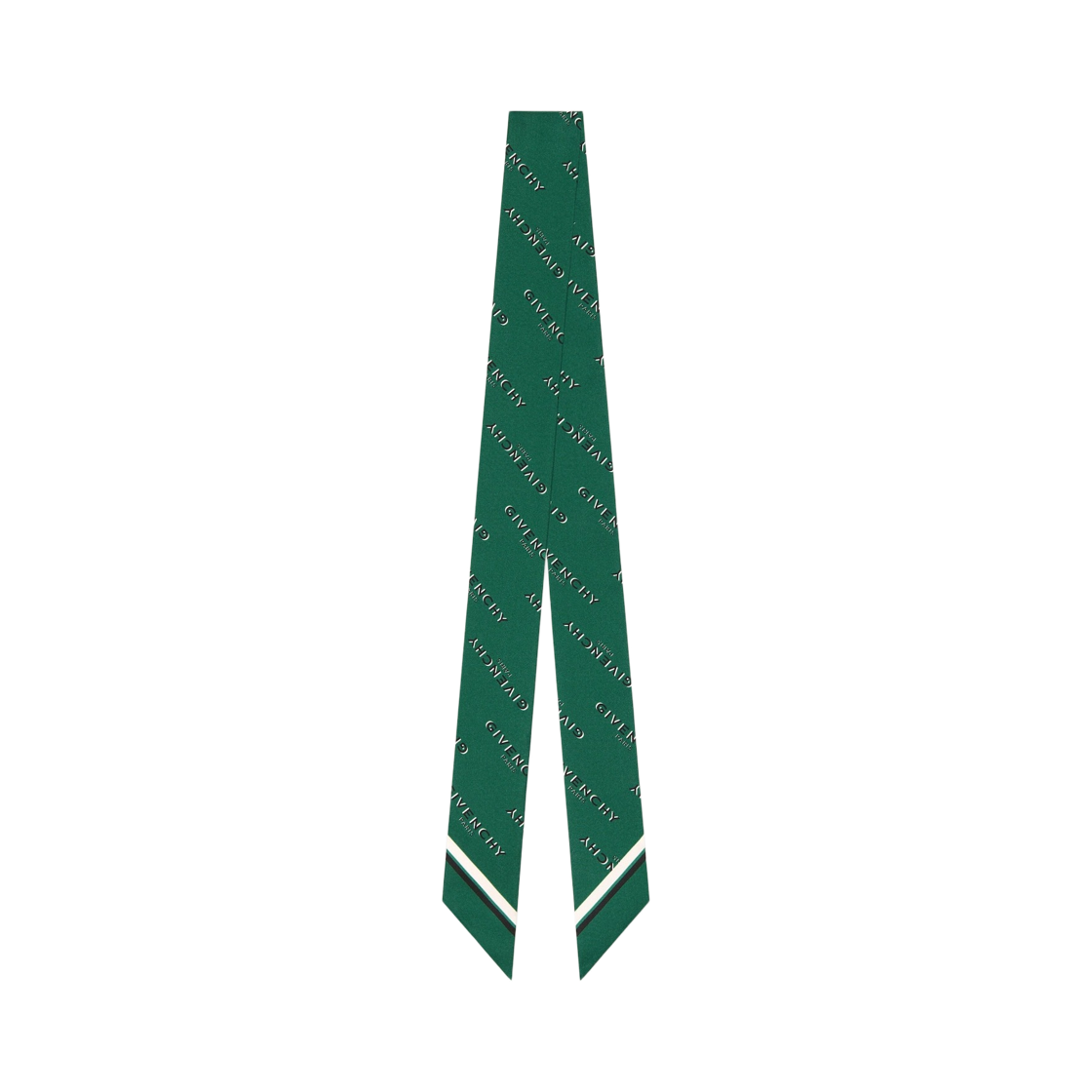 (W) 지방시 실크 쉐도우 바이컬러 방도 에메랄드 그린((W) Givenchy Shadow Bicolor Bandeau in Silk Emerald Green)