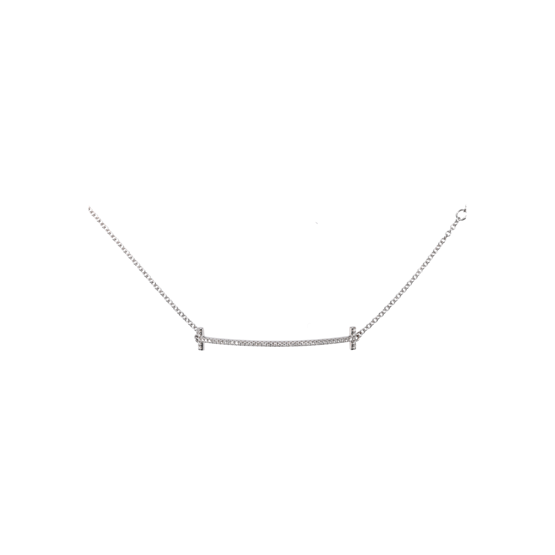 티파니 T 스마일 브레이슬릿 18K 화이트골드 다이아몬드(Tiffany T Smile Bracelet in 18K White Gold with Diamonds)