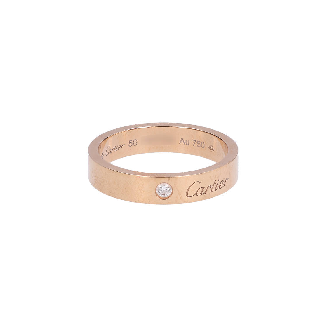 ITHLWKM6WB2P Cartier B42107 C de Cartier Wedding Ring 18K Pink Gold Diamond Size 56